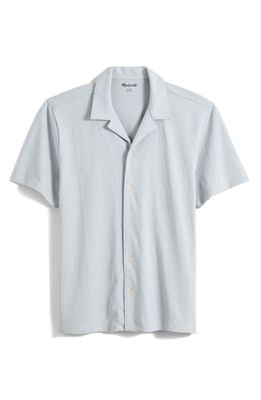 Madewell Knit Easy Organic Cotton Camp Shirt in Cool Fog