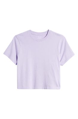 Madewell Lakeshore Softfade Cotton Crop Tee in Subtle Lavender