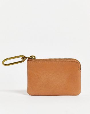 Madewell leather card pouch in tan-Neutral