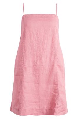 Madewell Linen Sundress in Retro Pink