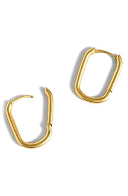 Madewell Medium Carabiner Hoop Earrings in Vintage Gold