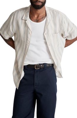 Madewell Men's Easy Linen Short Sleeve Shirt in Ocean