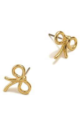 Madewell Mini Bow Stud Earrings in Pale Gold