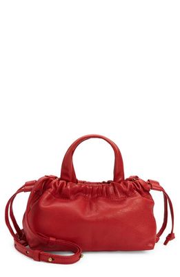 Madewell Mini The Piazza Leather Crossbody Bag in Scarlet