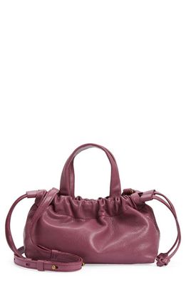 Madewell Mini The Piazza Leather Crossbody Bag in Warm Violet