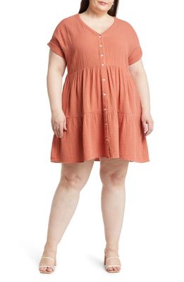 Madewell Nannie V-Neck Tiered Dress in Salvaged Barn