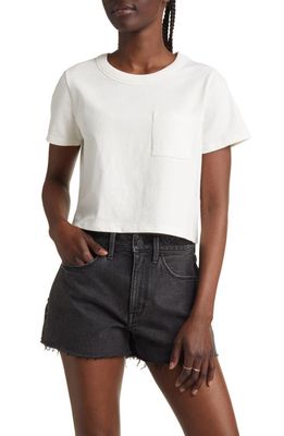 Madewell Organic Cotton Supercrop Pocket T-Shirt in Lighthouse
