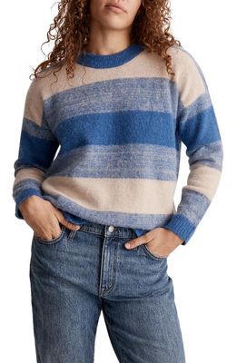 Madewell Otis Space Dye Pullover Sweater in Sky Spacedye