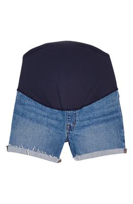 Madewell Over the Belly Denim Maternity Shorts in Coeling Wash