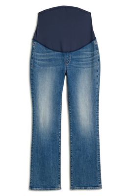 Madewell Over The Belly Kick Out Crop Maternity Jeans in Oneida Wash