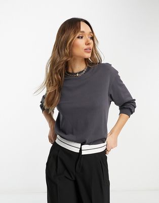 Madewell oversized sweater in washed gray
