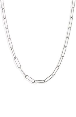 Madewell Paperclip Chain Necklace in Light Silver Ox