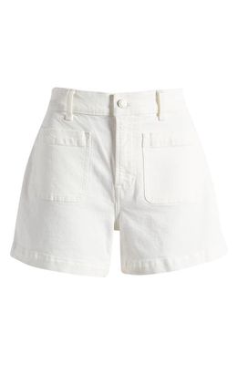 Madewell Patch Pocket Denim Shorts in Tile White