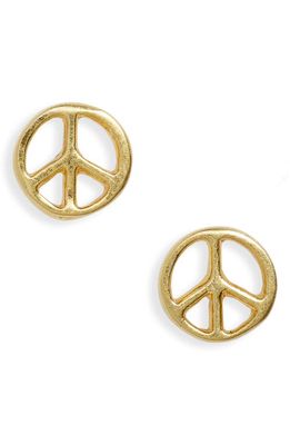 Madewell Peace Stud Earrings in Vintage Gold