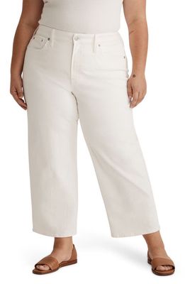 Madewell Perfect Vintage Crop Wide Leg Jeans in Tile White
