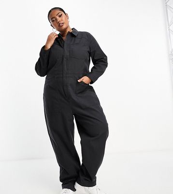 Madewell Plus straight coveralls in black