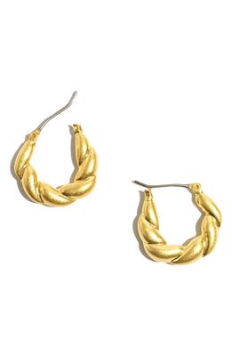 Madewell Puff Hoop Earrings in Vintage Gold