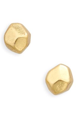 Madewell Puffed Stud Earrings in Vintage Gold