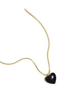 Madewell Puffy Heart Pendant Necklace in Pale Gold