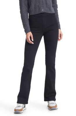 Madewell Pull-On High Waist Skinny Flare Jeans in Black Frost