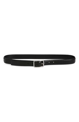 Madewell Rectangle Buckle Leather Belt in True Black