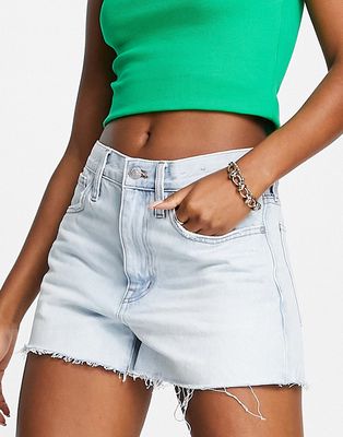 Madewell relaxed denim shorts in light wash-Blue