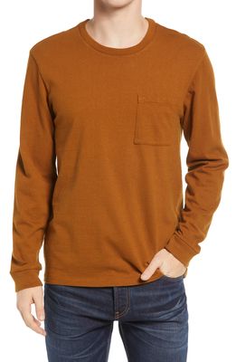 Madewell Relaxed Long Sleeve Organic Cotton T-Shirt in Dried Cedar