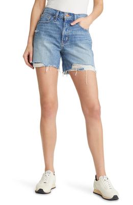 Madewell Relaxed Mid Length Denim Shorts in Brockport Wash