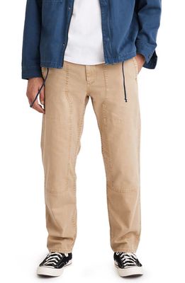 Madewell Relaxed Straight Lightweight Workwear Pants in Drill Khaki
