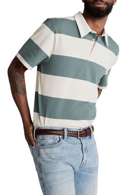 Madewell Rugby Short Sleeve Polo in Calm Forest