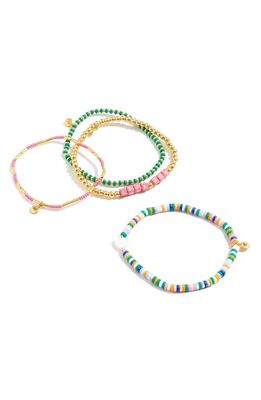 Madewell Set of 4 Love You Beaded Bracelets in Subtle Blossom