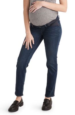Madewell Side Panel Stovepipe Maternity Jeans in Dahill Wash