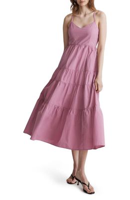 Madewell Sidonie Cotton Poplin Maxi Dress in Shaded Pink