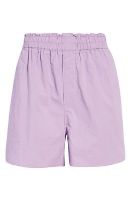 Madewell Signature Cotton Poplin Shorts in Aster Bloom