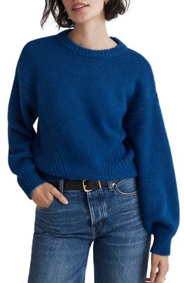 Madewell Simone Balloon Sleeve Sweater in Noble Blue