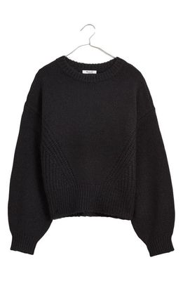 Madewell Simone Balloon Sleeve Sweater in True Black