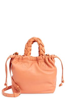 Madewell Small Cinched Leather Crossbody Bag in Ripened Peach