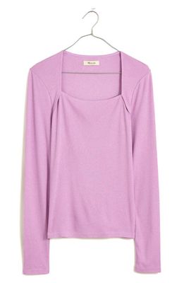 Madewell Square Neck Long-Sleeve Top in Lilac