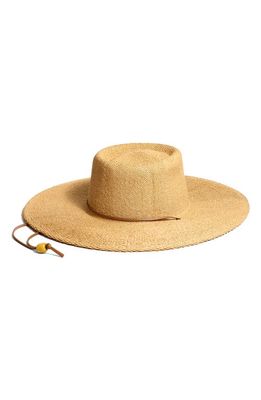 Madewell Stampede Strap Wide Brim Straw Hat in Sand