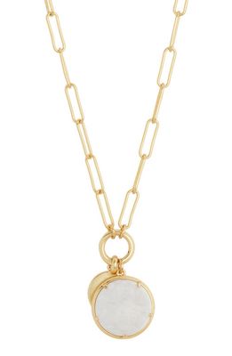 Madewell Stone Collection Chunky Pendant Necklace in Moonstone