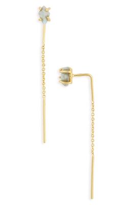 Madewell Stone Collection Jasper Threader Earrings in Jaspar Multi