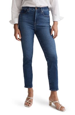 Madewell Stovepipe High Waist Stretch Denim Jeans in Auraria Wash