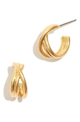Madewell Tangled Huggie Earrings in Vintage Gold