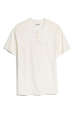Madewell Textured Organic Cotton Pocket Henley T-Shirt in Lighthouse