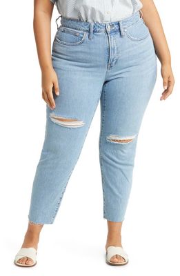 Madewell The Curvy Perfect Vintage Ripped Jeans in Bradwell Wash