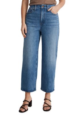 Madewell The Curvy Perfect Vintage Wide Leg Crop Jeans in Cresslow Wash