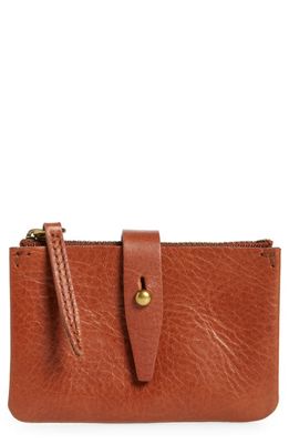 Madewell The Leather Accordion Wallet in English Saddle