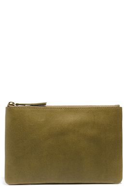 Madewell The Leather Pouch Clutch in Tundra
