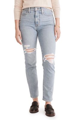 Madewell The Perfect High Waist Ripped Jeans in Cardine