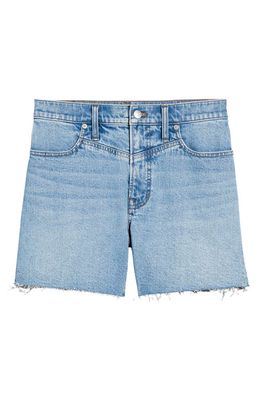 Madewell The Perfect Mid Length Yoke Edition Jean Shorts in Starkline Wash